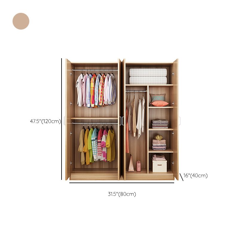 Manufactured Wooden Kids Closet Modern Style Bedroom Wardrobe Closet with Garment Rod