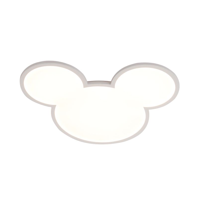 Cartoon Mouse Head Flush Ceiling Light Acrylic Undertint LED Ceiling Fixture for Nursing Room