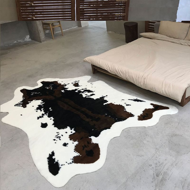 Unique Multicolor Modern Rug Synthetics Animal Skin Printed Rug Stain Resistant Pet Friendly Non-Slip Backing Rug for Bedroom