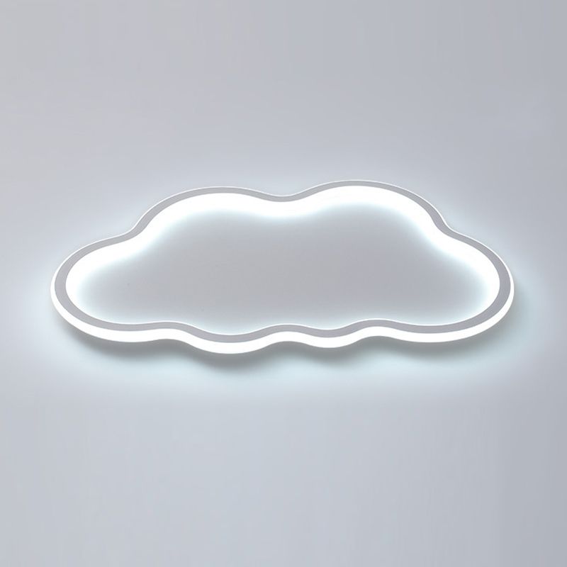 Minimalism Flush Mount Cloud Metal LED Ceiling Light Fixture for Bedroom