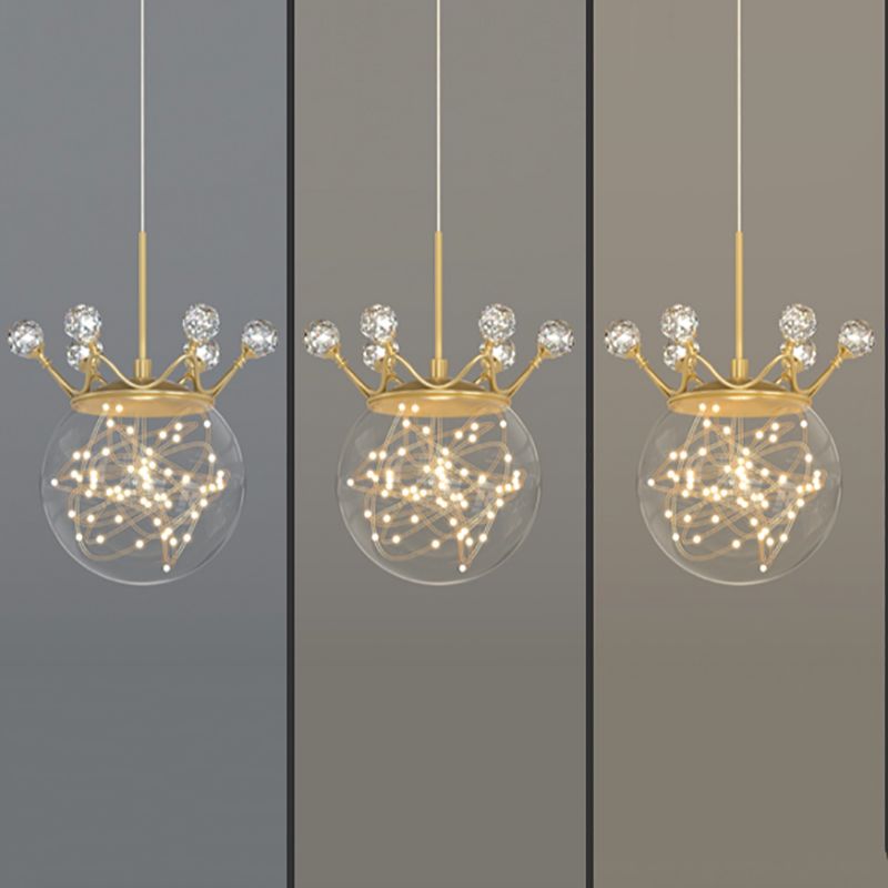 Pendants sphériques Lumières de style contemporain Metal suspendu suspension