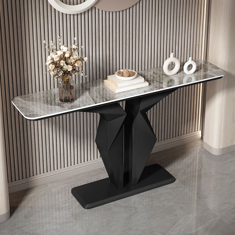 Rectangle Shape Contemporary Console Table Stone Sofa Table for Hall