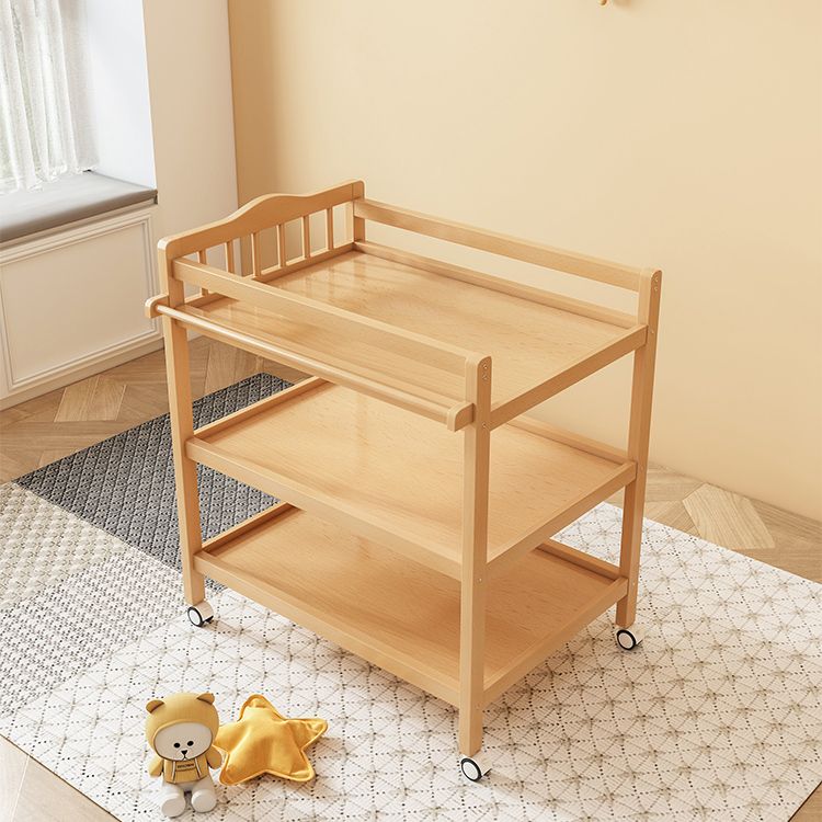 Modern Solid Wood Baby Changing Table Arch Top Changing Table