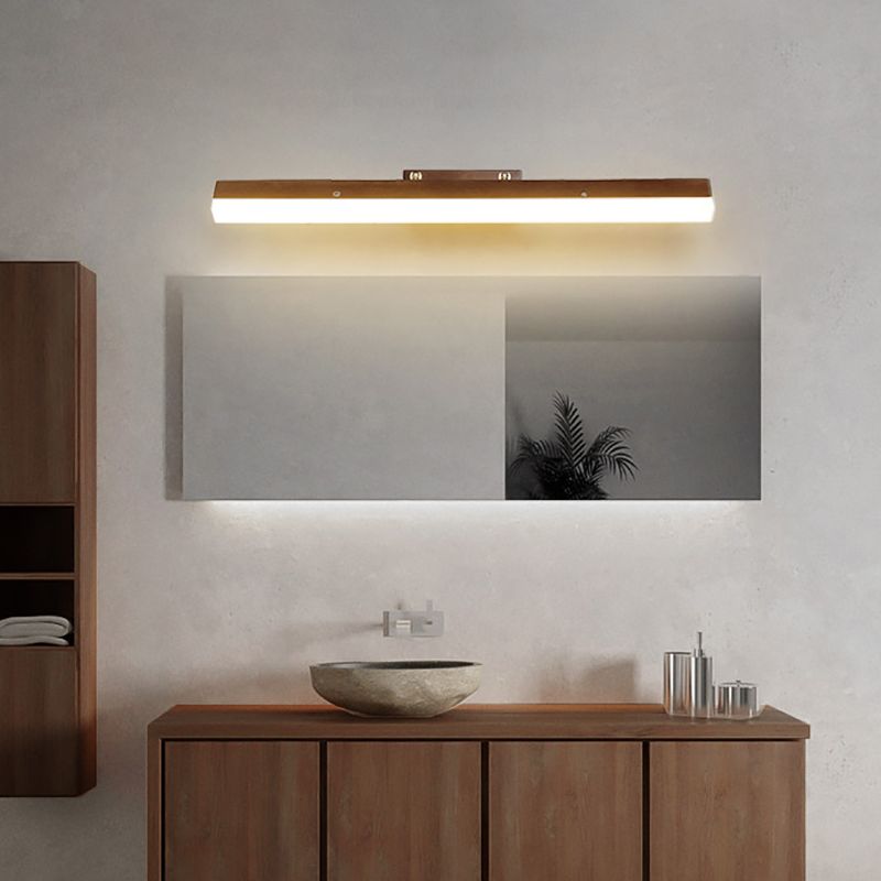 Mirror LED de madera Luz de pared ajustable moderna moderna luz de pared para baño de dormitorio