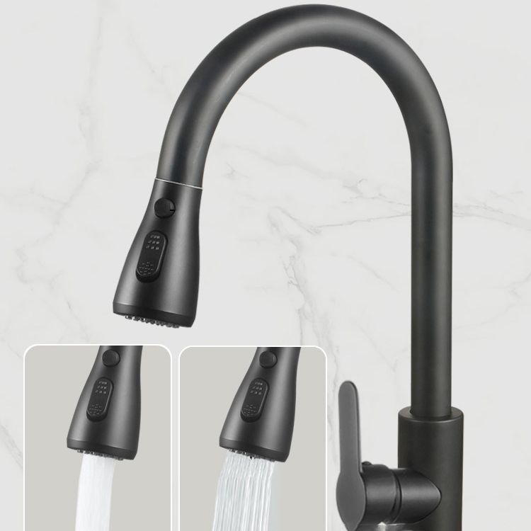 Modern Style Kitchen Faucet 304 Stainless Steel High Arc Pull Down Kitchen Faucet