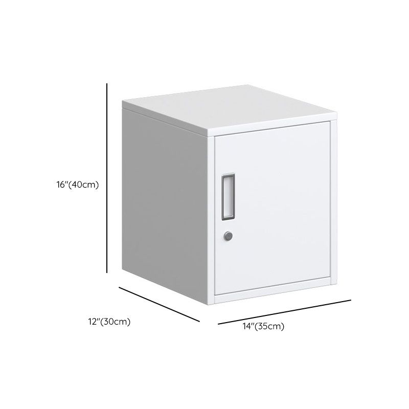 Contemporary File Cabinet Metal Frame Fire-Resistant Lateral File Cabinet with Key Lock