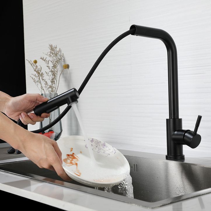 Kitchen Faucet Rod Handle Cold and Hot Controlled Kitchen Faucet