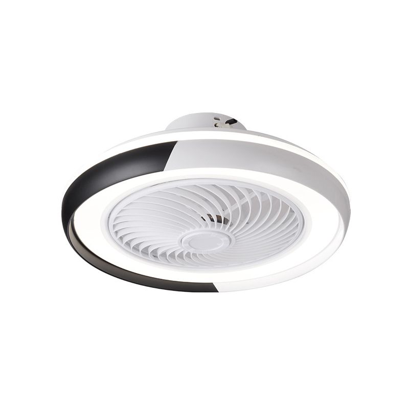 19.5 "de ancho Macaron Round 5 Lámpara de ventilador de techo Acrílico Dormitorio LED LED SEMI FLUSH, control remoto