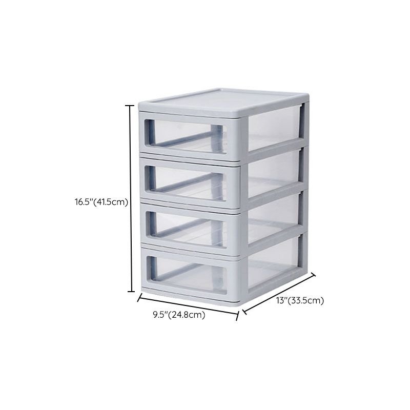 Modern Vertical File Cabinet Solid Color Plastic File Cabinet with Drawers