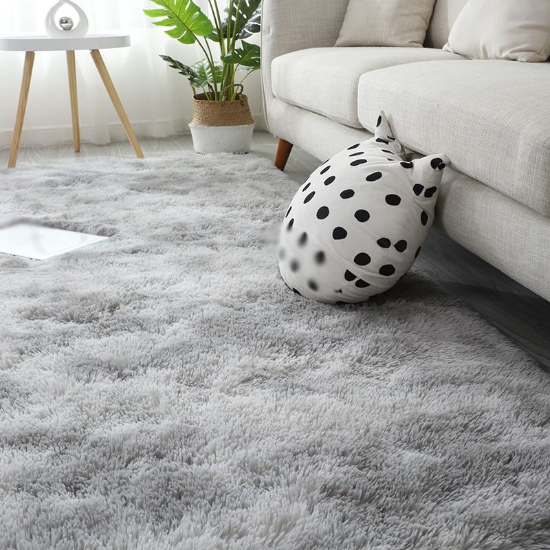 Minimalist Carpet Tie Dye Print Modern Polyester Carpet Non-Slip Backing Shag Rug for Living Room