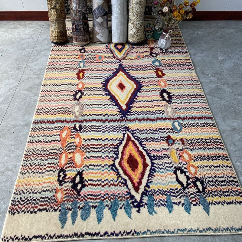 Tradition de tapis traditionnel Tapis tribal Polyester Area Rapier Tacon Risqueur pour la décoration intérieure