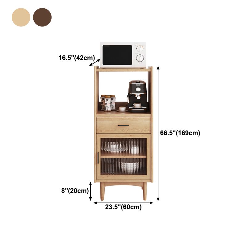 1 Drawer 1 Door Cupboard 68" Height Kitchen Sideboard for Dining Room