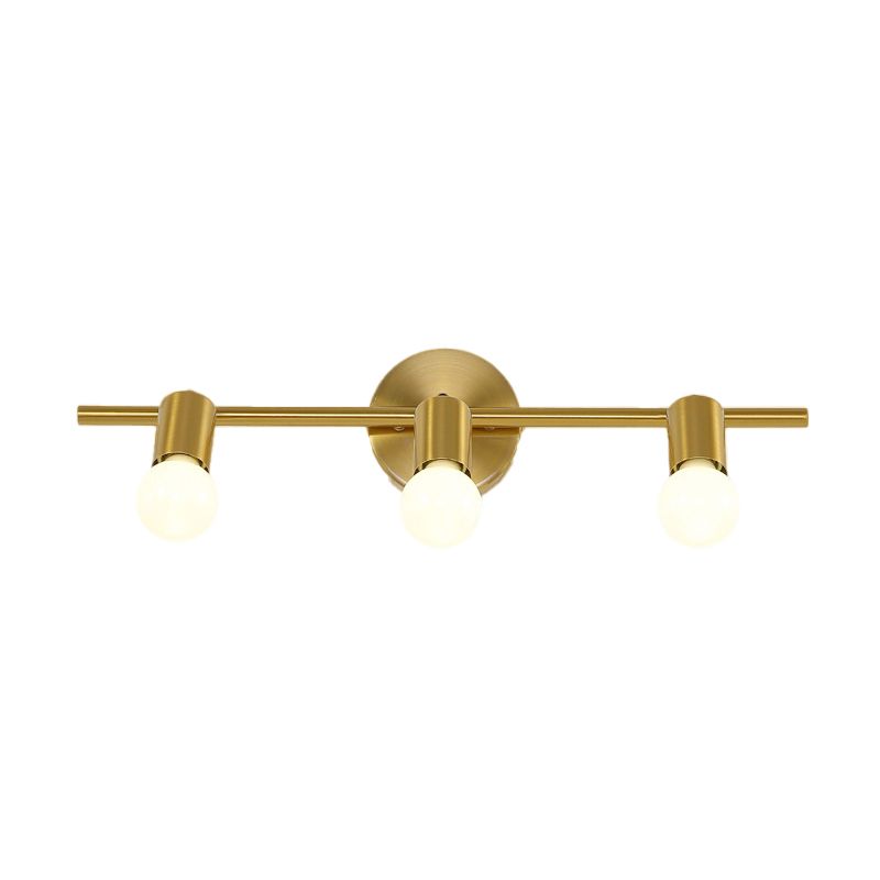 2/3/4-Light Bath Vanity Lighting Golden Metal Light for Bathroom