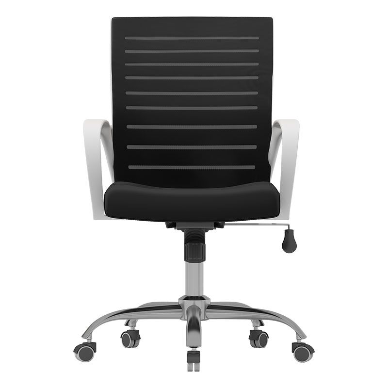 Black Mid Back Office Chair Black Cushion Arm Included Chair