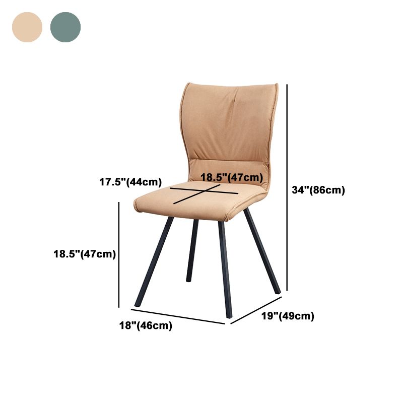 Modern Style Faux Leather Dining Chair Metal Dining Chair for Restaurant Use