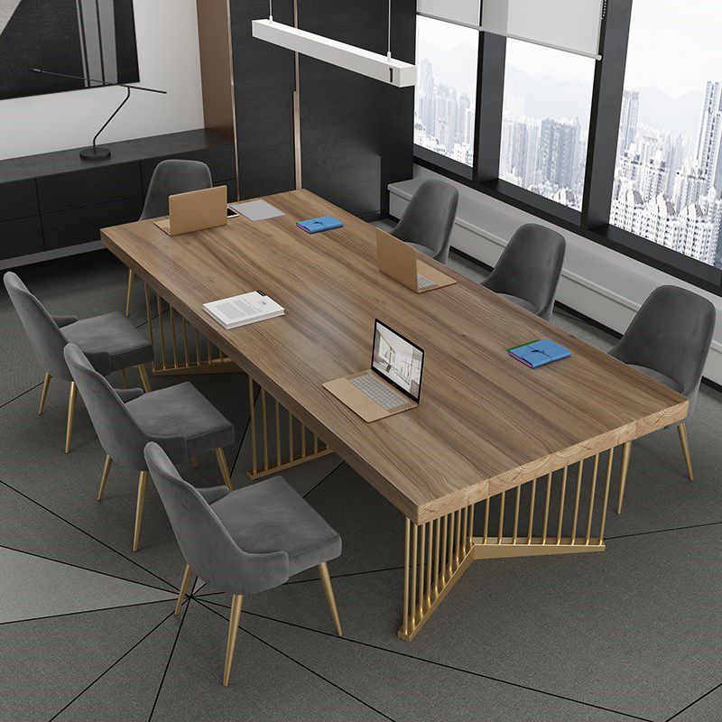 Rectangular Home Office Meeting Table Luxury Style Work Desk