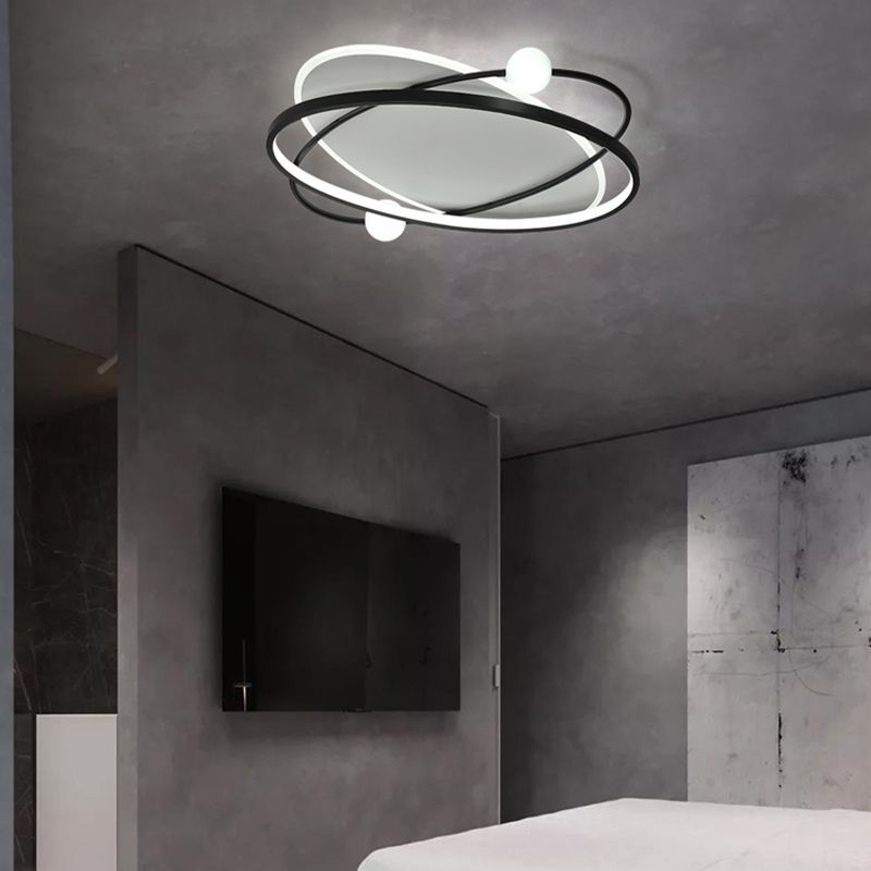 Forme de géométrie de style moderne Assients de plafond métal 4 luminaires de plafond luxules Light