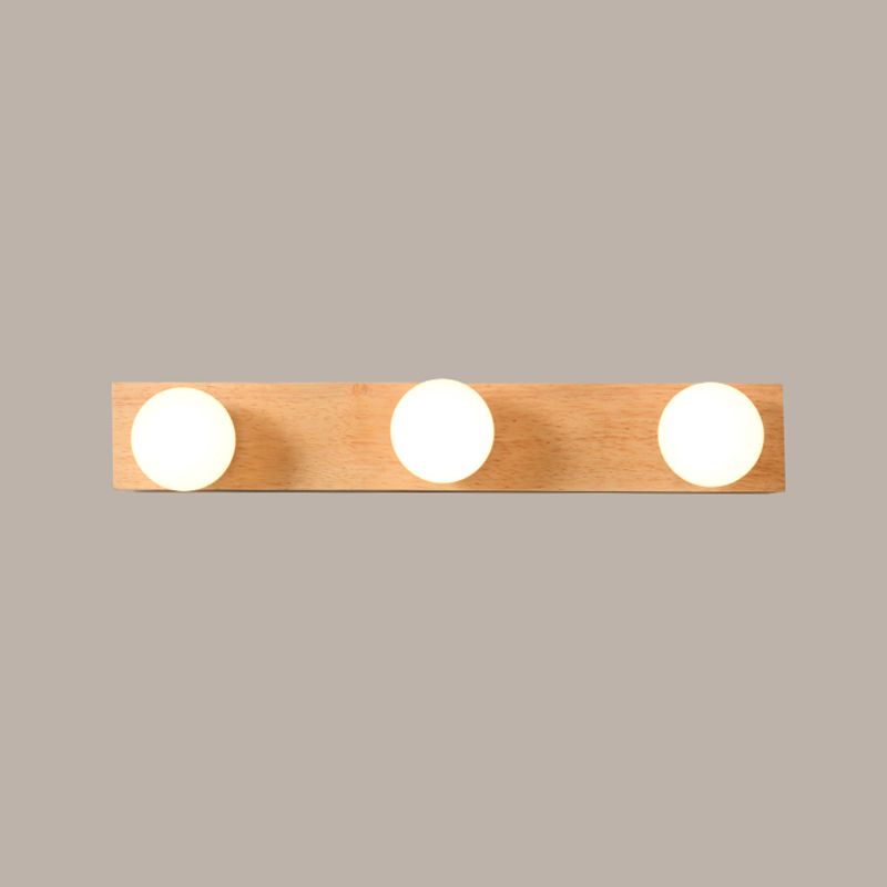 Wood Geometric Vanity Wall Lights Contemporary Style Multi Lights Vanity Lighting Ideas