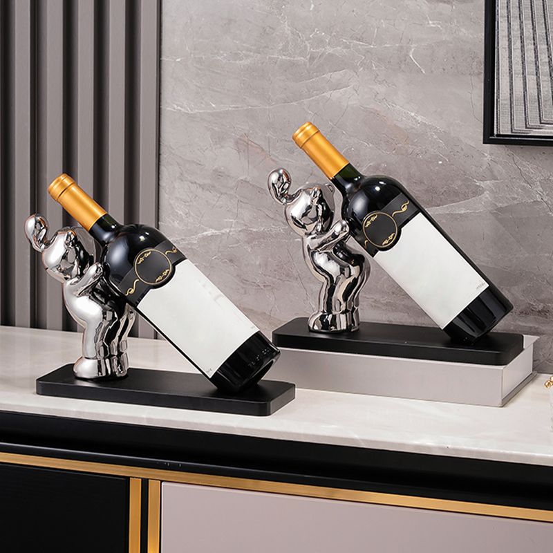 Modern Wine Bottle Rack Metal Tabletop Kitchen Bottle Holder