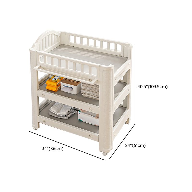 Modern Arch Top Baby Changing Table Safety Rails Changing Table With Shelf