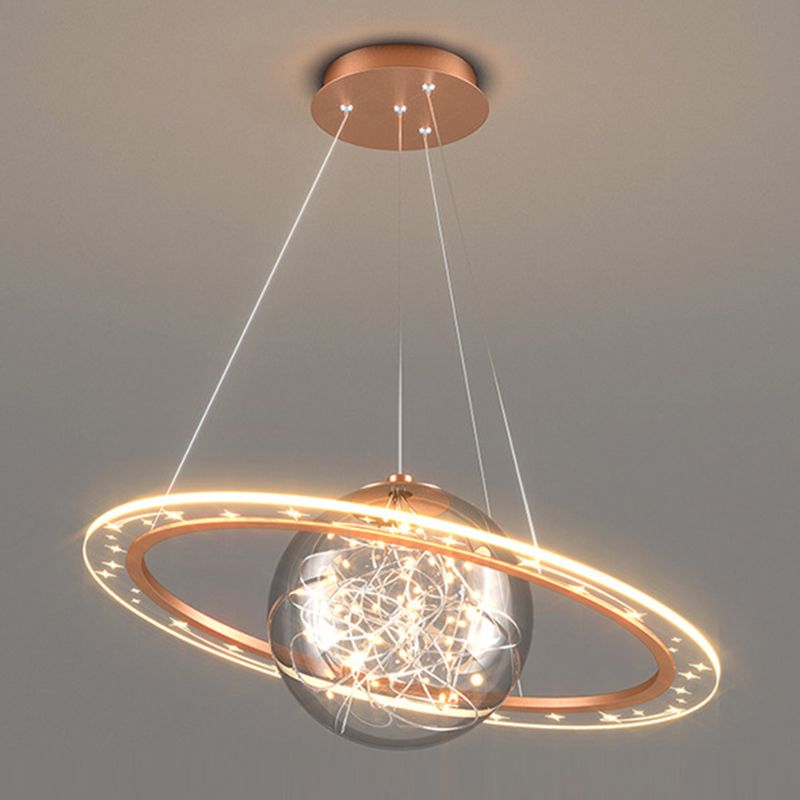 Nordic Style Metal Chandelier Globe LED Chandelier Pendant for Living Room