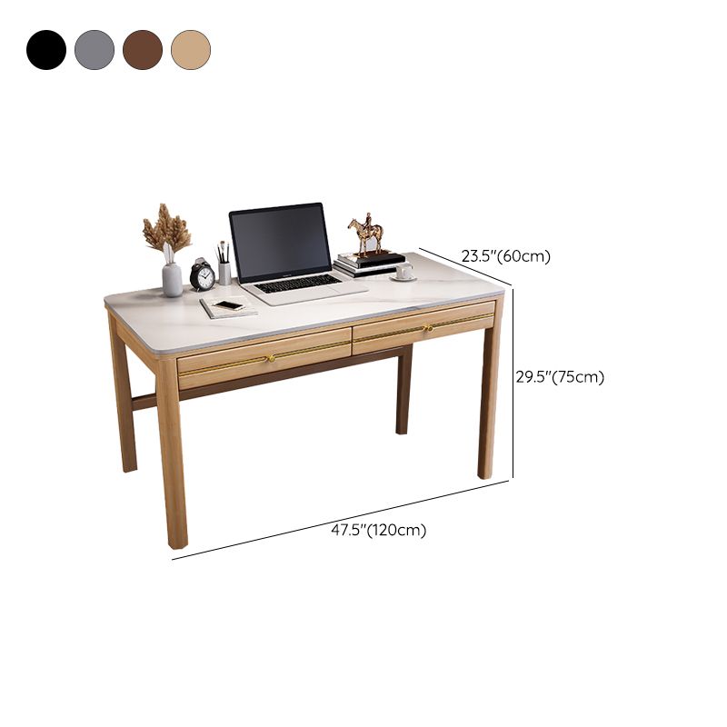 Modern Home Writing Desk Wooden 4-Legs Computer Desk for Bedroom