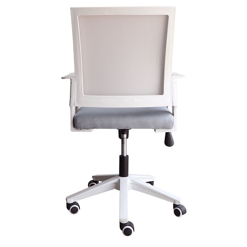 Modern & Contemporary Wheels Chair Fabric Desk Chair Mid-Back Office Chair