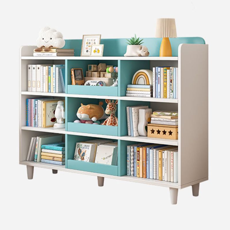 Contemporary Closed Back Bookshelf Freestanding Standard Bookcase