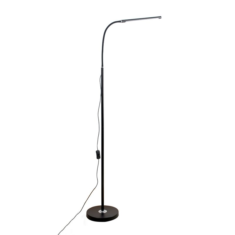 Nordic Style Iron Floor Lamp Strip Shape LED Floor Light with Acrylic Shade for Bedroom