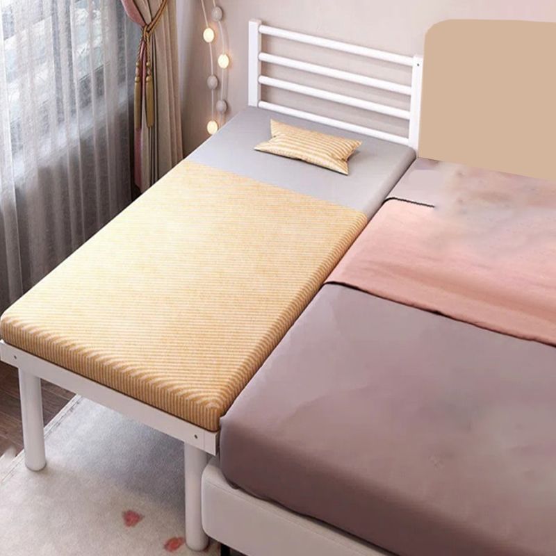 Scandinavian Style Metal Kid Bed White Daybed with Guardrail