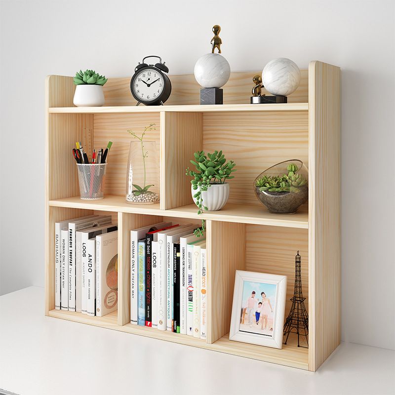 Modern Closed Back Wood Book Shelf Natural 8"W Home Bookcase