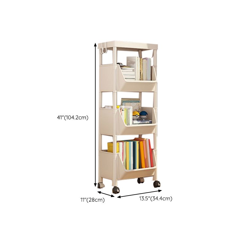 Scandinavian Book Shelf Freestanding Standard Kids Bookcase in Closed Back