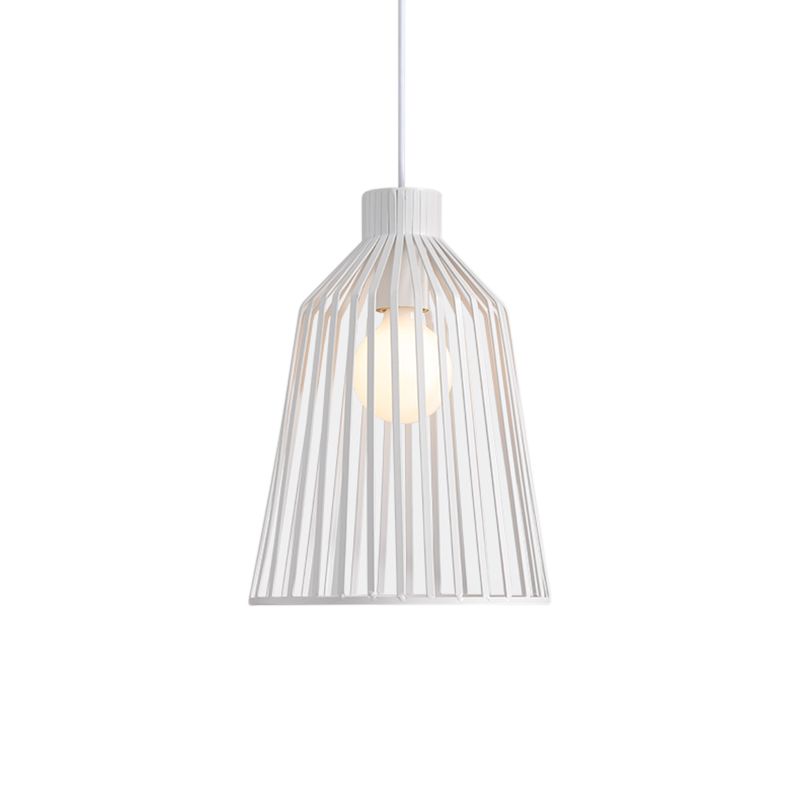 Apparecchiatura da illuminazione a pendente a 1 luce con filo a campana in metallo in stile nordico isola cucina lampada sospesa in grigio/bianco/caffè