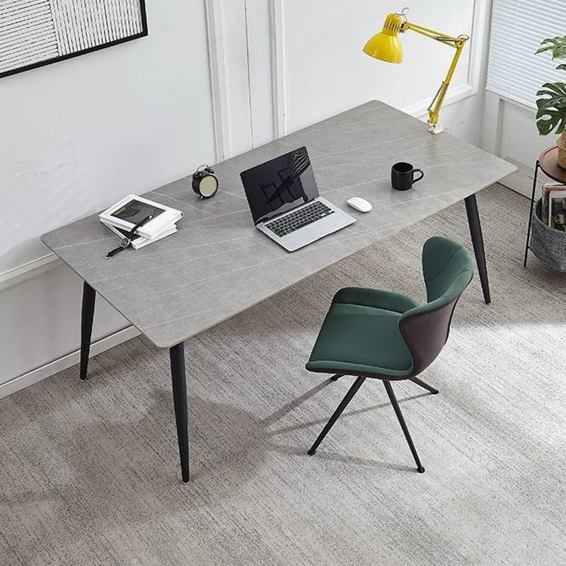 Contemporary Office Desk Rectangular Computer Desk with Metal Legs