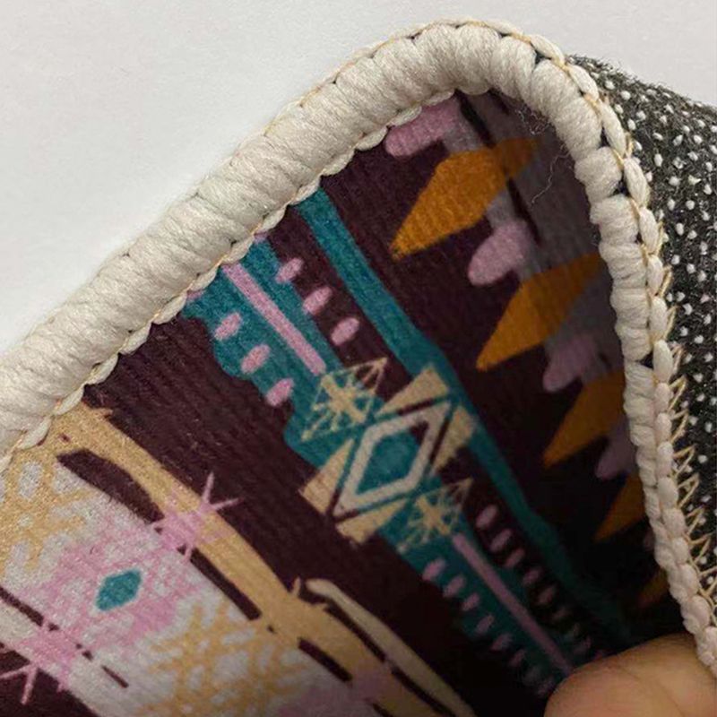 Tapis marocain bleu tapis graphique en polyester
