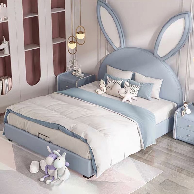 Modern and Contemporary Panel Headboard Upholstered Animals Bed