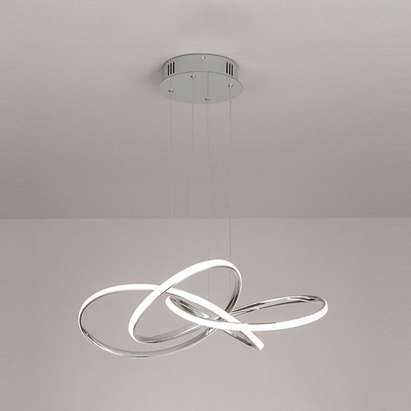 Linear Shape Metal Pendant Light Fixture Modern 1 Light Hanging Light Fixture