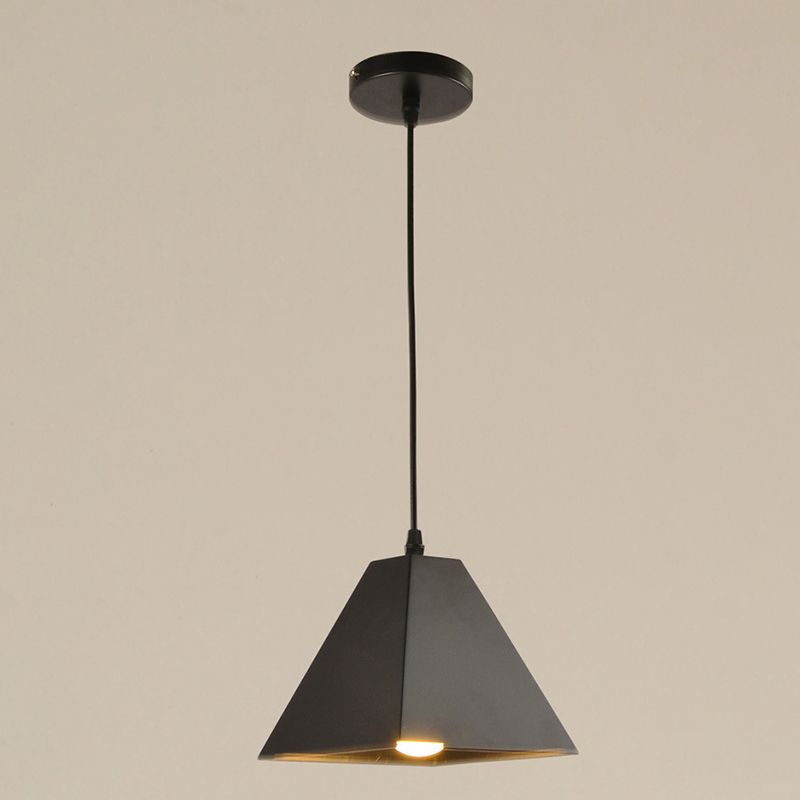 Industrial Style Geometric Shape Pendant Lighting Metal Pendant Light for Bedroom