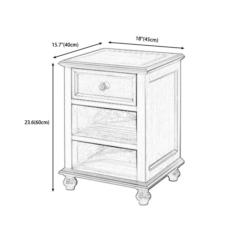 Traditional Ashwood Side End Table Lacquered Sofa End Table for Living Room