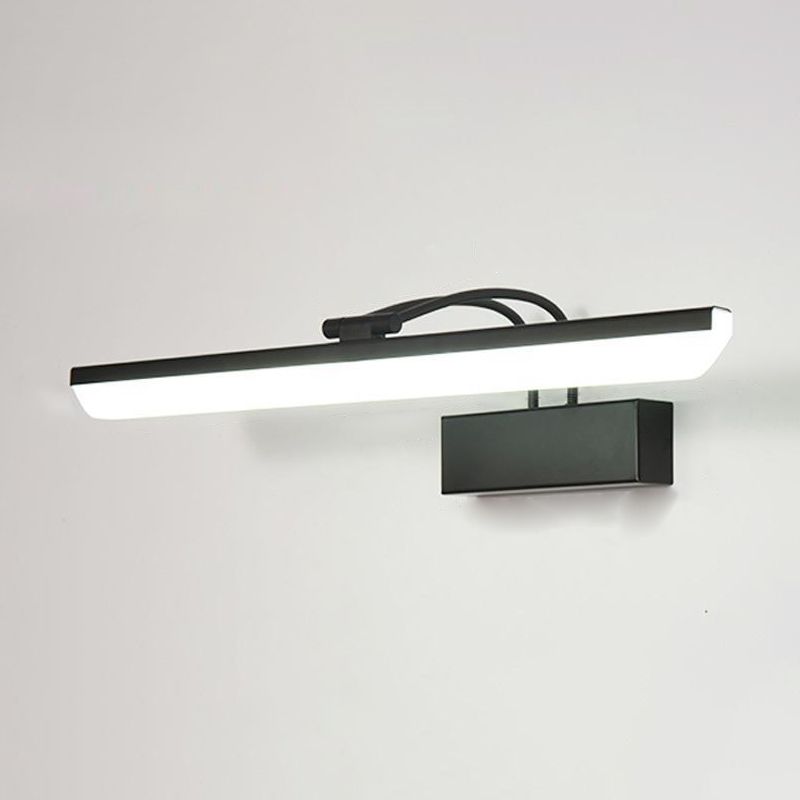 Linear Wall Light Fixture Modern Metal Single Light LED Mirror Light for Bathroom