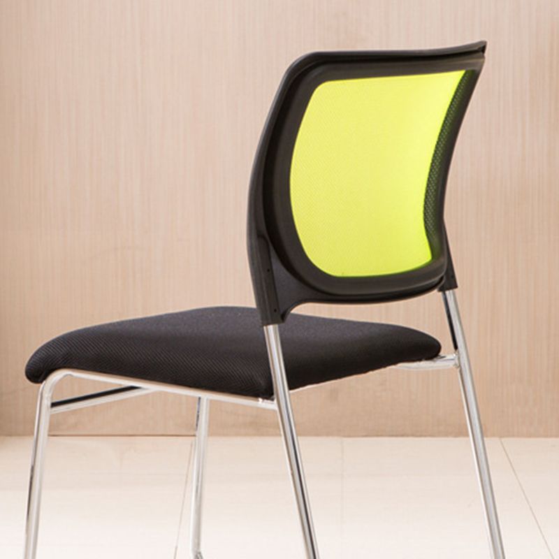 Modern Desk Chair Mesh Armless Conference Chair Mid-Back Chair