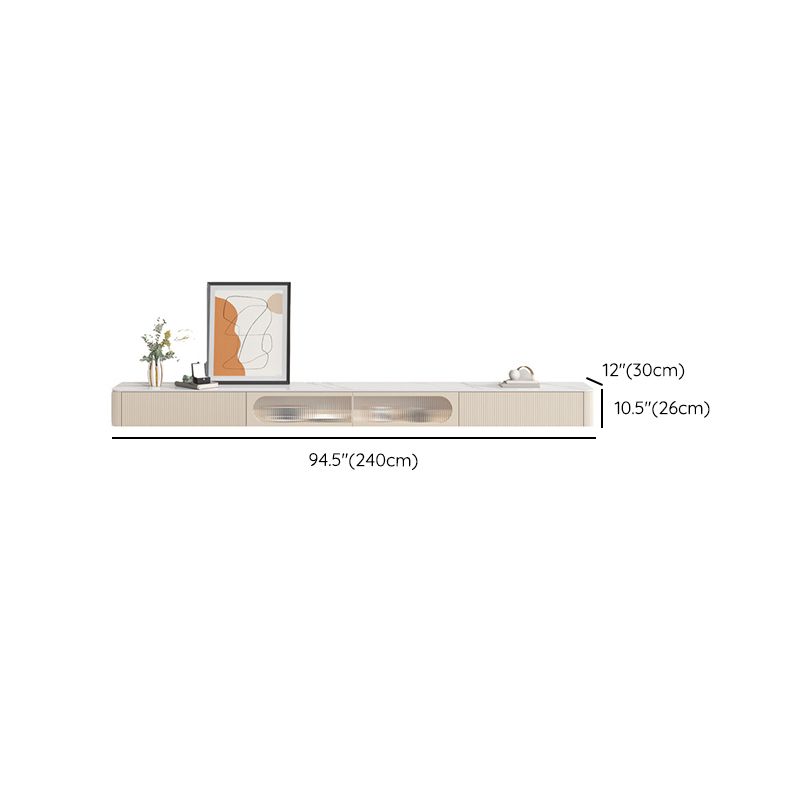 Contemporary Media Console TV Stand Stone TV Console with Drawers