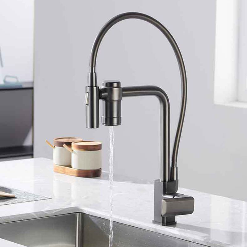 Single Handle Kitchen Faucet with Supply Lines Kitchen Sink Faucet with Pull down Sprayer