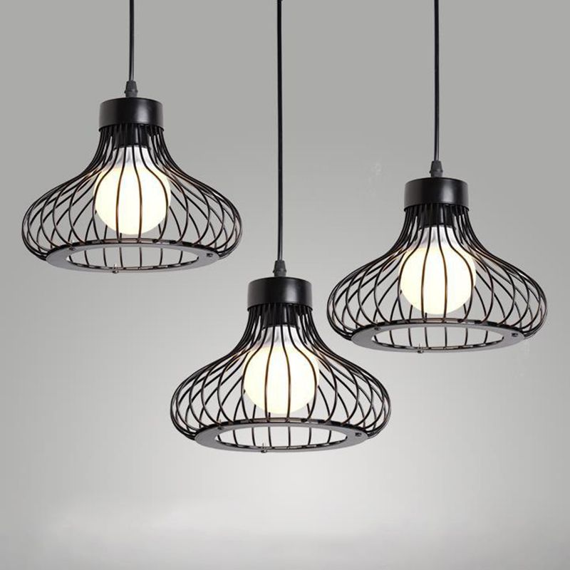 Vintage Bird Cage Pendants Light Industrial Style Pendant Pending Lights pour restaurant