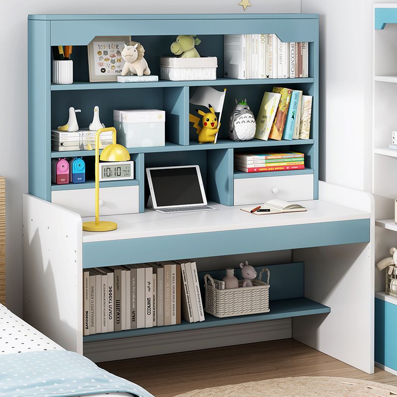 Home Children's Desk Adjustable Study Desk with Storage Shelves