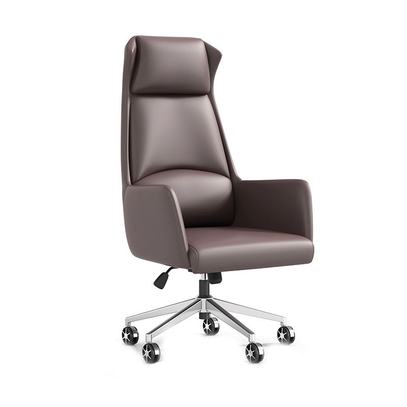 Modern Armless Managers Chair Height-adjustable Office Chair with Wheels