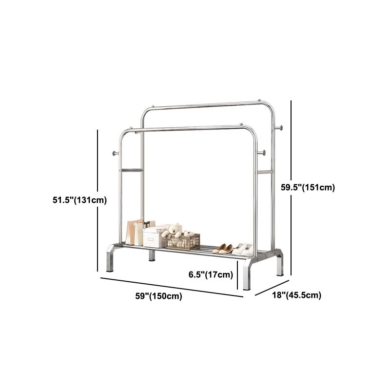 Contemporary Entryway Kit Metal Free Standing Hooks Shelving Included Hall Stand