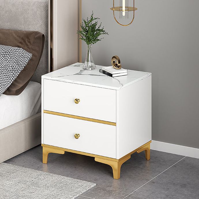 Modern Style Metal 2/3 Drawer White/grey/black 4 Legs Nightstand