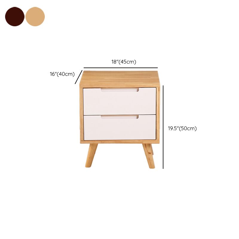 Modern Bedside Cabinet Solid Wood Bed Nightstand for Bedroom