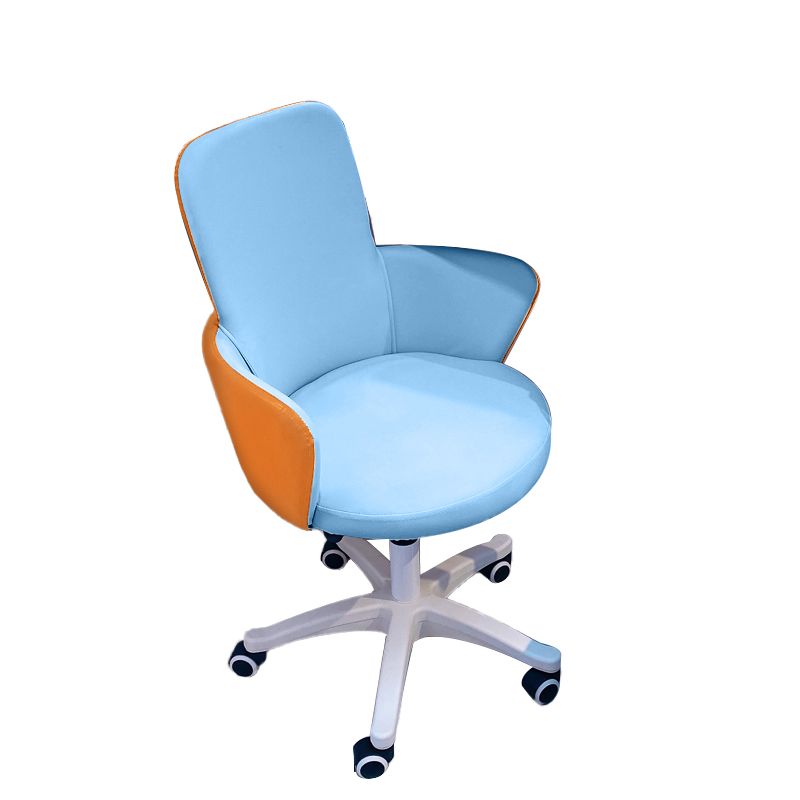 Modern Armless Office Chair Leather Adjustable Seat Height Slide Chair